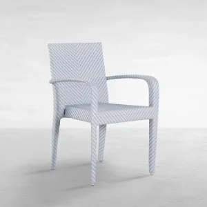 Bari N-Dura Resin Wicker Stacking Arm Chair